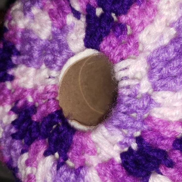 Messy Bun Crochet Beanie - Picture 2 of 3